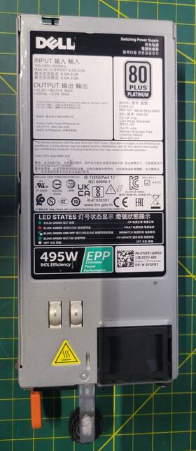 0ygf8t Dell 495w Power Supply 80 Platinum R630 R730 T430 T630 Ygf8t 0ygf8t Dell 495w Power Supply 80 Platinum R630 R730 T430 T630 Ygf8t