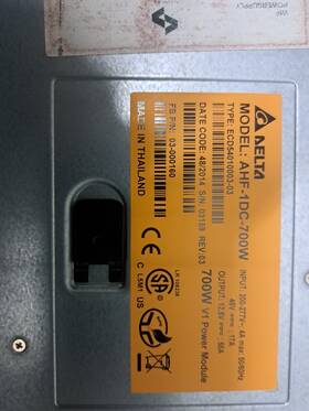 Ahf-1dc-700w Delta Electronics Hot-plug Redundant Server Power Supply