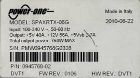 Power-one Spaxrtx-06g Power-one 764w Server Supply Ac Connector