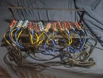 Barebones Mining Setup With Frame, Risers, (2) 1000W Ps, Motherboard, Processor. Fixed Price $267.00.