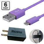 Power Adapter & 6FT Micro Cable For Roku Express, Sticks Premier Model. Fixed Price $11.88.