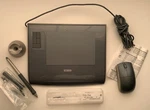 Wacom Intuos PTZ-431W 4X6 Usb Graphics Drawing Tablet With Mouse, Pen And Nibs. Fixed Price $32.00.