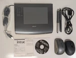 Wacom Intuos PTZ-431W Professional Usb Pen Tablet 4X6 Mouse And Cd. Fixed Price $39.99.