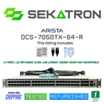 Arista DCS-7050TX-64-R 10GBE 4X40GBE Uplinks R-f Airflow Switch Fast Ship. Fixed Price $129.00.