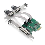 X-media XM-PEX-1P2S Pci-e Serial Combo Card, (1) Parallel, (2) Green. Fixed Price $44.99.