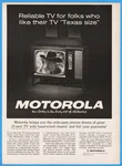 1962 Motorola Model 27K11 Tube Sentry Television Reliable Tv Texas Size Photo Ad. Fixed Price $11.49.