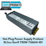 Hp Hot-plug Power Supply Proliant DL3XX GEN9 750W 736614-101 DPS-750AB-31. Fixed Price $82.00.