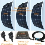 Semi-flexible Bendable Lightweight Watt Solar Panel Kit 12V Battery Cnd. Fixed Price $399.99.