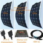 Semi-flexible Bendable Lightweight Watt Solar Panel Kit For 12V Battery. Fixed Price $388.00.
