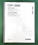Casio CDP-200R Instruction Manual: 78 Pages Coil Bound & Clear Covers!. Fixed Price $19.95.