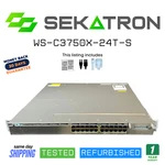 Cisco WS-C3750X-24T-S 24-PORT Gigabit Switch Dual Psu. Fixed Price $109.99.