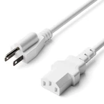 12 Ft 3-PRONG Ac White Power Cable For Computers, Servers, Desktops, Equipmen.... Fixed Price $24.87.