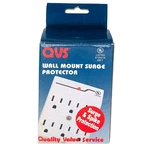 Surge Protector 6 Mount Wall Outlet White Qvs Spike Multi Plug Adapter Listed. Fixed Price $15.35.