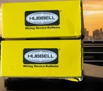 Hubbell Type Electrical Plug Connector 1-OUTLET Black/white. Fixed Price $10.99.