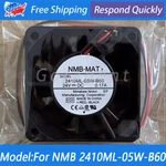 New For Nmb 2410ML-05W-B60 Dc 24V 0.17A Axial Flow Cooling Fan 2PIN 6CM 6025. Fixed Price $32.45.