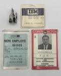 Nasa Manned Spacecraft Center Ibm Apollo 11 Contractor Badges 1969 Moon Landing. Fixed Price $3000.00.