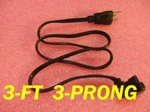 Dell 3' Laptop 3-PRONG (flat/straight) Ac Power Cord PA-10 PA-12 0F2951. Fixed Price $9.99.