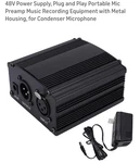 48V Phantom Power Supply, 1-CHANNEL Design With Adapter, Compatible. Fixed Price $16.99.