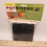 (6-PK) Potrisers Invisible Feet Large Black 2" PR2-6. Fixed Price $7.01.