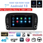 7" Android 13 Stereo Radio Gps Navigation Rds For Benz R230 SL350 SL500 SL600. Fixed Price $188.78.