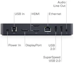 Dell Usb 3.0 Ultra HD/4K Triple Display Docking Station (D3100), Black Read. Fixed Price $109.00.