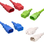Lot 10PC Rbgw Color Server Network Router Extension Ac Power Cord C14/C19 Awg. Fixed Price $87.85.