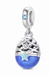 Blue Galaxy Egg Charm 925 Silver Dangle Opens Hidden Star Collection Gift. Fixed Price $20.17.