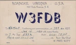 Amateur Ham Radio Qsl Postcard W3FDB William Fred Butt 1940 Roanoke Virginia. Fixed Price $9.63.