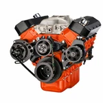 Black Big Block Chevy Serpentine Pulley Conversion Kit - Power Steering, Bbc 454. Fixed Price $515.00.