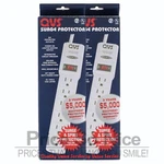 6 Port Qvs Surge Protector 2 Pack - On/off Switch Integrated Circuit Breaker. Fixed Price $22.99.