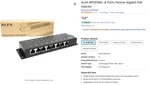 Alfa APOE08G -8 Ports Passive Gigabit Injector. Fixed Price $28.00.