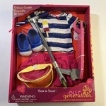 Cute Our Generation Doll Outfit 18 Sun Visor Ice Cream Scooter Skirt. Fixed Price $14.00.