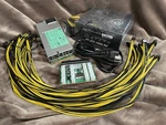 Mining Power Supply Kit! 1000W Atx + 1200W Hp Psus, Pci Breakout Board W/ Cables. Fixed Price $249.00.