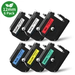 6PK M-K231 M231 Fit Brother P-touch Tape 12MM White Label Maker PT-70 PT-80 90. Fixed Price $14.39.